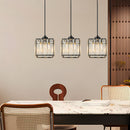 Modern Multi-Head Glass Kitchen Black Pendant Light