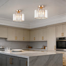 Crystal Semi Flush Mount Ceiling Lights for Living Room