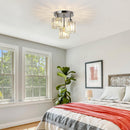 Crystal Semi Flush Ceiling Lights for Living Room, Hallway