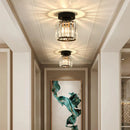 Set of 2 Crystal Hallway Semi Flush Mount Ceiling Light