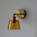 1-Bulb Adjustable Glass Wall Sconce