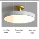 Modern Concise Circular LED Semi Flush Mount Ceiling Lights for Bedroom