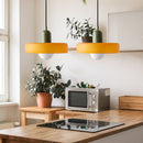 2 Heads Modern Bauhaus Stained Glass Pendant Lamp