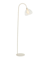 Floor lamp 47x28x160 cm BISHO glass clear+cream