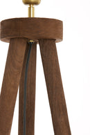 Floor lamp tripod 52x52x122 cm ILIAS wood matt dark brown
