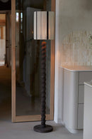 Floor lamp 30x138 cm NANNO wood matt grey-brown