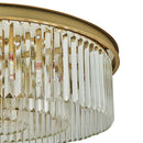Modern Round Crystal Flush Mount Ceiling Light for Bedroom