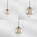 Vintage Glass Globe Shade Pendant Light Fixtures
