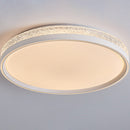 Modern Luxury Crushed Crystal Halo LED Flush Ceiling Lights for Bedroom
