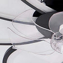 Modern Low Profile Flush Ceiling Fan with Lights, Dimmable, 6-Speed
