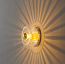 Contemporary Mini Clear Glass Wall Light