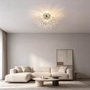 Crystal Flush Mount Chandelier Ceiling Light for Bedrooms, Kitchens, Islands, Corridor