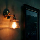 1-Bulb Adjustable Glass Wall Sconce