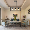 Farmhouse Chandeliers for Kitchen Island with Clear Glass Shade