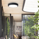 Outdoor Close to Ceiling LED Ceiling Lamp Waterproof in Black