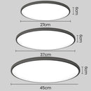 Modern Black Led Ultra-thin Close to Ceiling Lighting