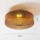 Medieval Glass Corrugated Ceiling Lamp