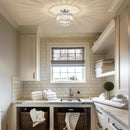 Set of 2 modern hallway crystal ceiling lights