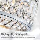 Contemporary semi flush mount crystal hall ceiling lights