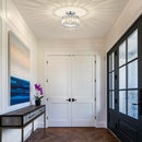 Contemporary semi flush mount crystal hall ceiling lights