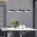 Metal Cylinder 3 Light Pendant Lights over Kitchen Island