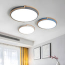 Contemporary Wood LED Flush Ceiling Lights For Bedroom