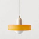2 Heads Modern Bauhaus Stained Glass Pendant Lamp