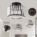 Modern Crystals Semi Flush Mount Ceiling Light for Hallway