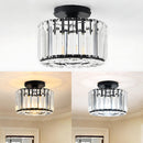 Modern Crystals Semi Flush Mount Ceiling Light for Hallway