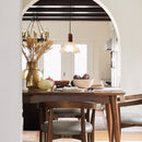 Retro Creative Glass Shade Pendant Light For Bedroom