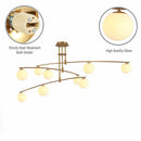 Modern Nordic Glass Ball Semi Flush Chandelier