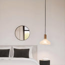Retro Creative Glass Shade Pendant Light For Bedroom