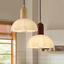 Retro Creative Glass Shade Pendant Light For Bedroom