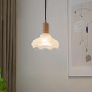 Retro Creative Glass Shade Pendant Light For Bedroom