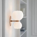 2 Heads Glass Bedroom Wall Sconce