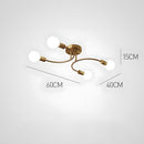 Creative Multi-Bulb Golden Bedroom Ceiling Light