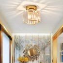 Modern Simplicity Clear Striped Glass Shade Ceiling Light