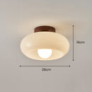 Vintage French Cream Hallway Glass Ceiling Light