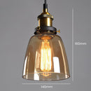 Nordic Clear Glass Bedside Pendant Light