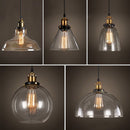 Nordic Clear Glass Bedside Pendant Light