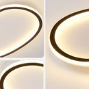 Nordic Oval Black LED Ceiling Light For Bedroom