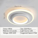 Round Metal Acrylic LED Hallway Ceiling Lights