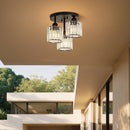 Elegant Crystal Semi Flush Ceiling Light