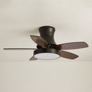 Acrylic Minimalism LED Bedroom Ceiling Fan With Light