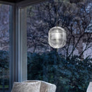 Elegant Ripple Patterned Glass LED Pendant Light