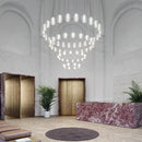 Elegant Ripple Patterned Glass LED Pendant Light