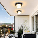 IP68 Outdoor Flush Mount  Black Patio Ceiling Light
