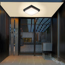 IP68 Outdoor Flush Mount  Black Patio Ceiling Light