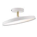 Minimalism White LED Semi-Flush Ceiling Light For Bedroom
