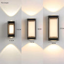 LED Waterproof Up and Down Black Outdoor Wall Lighting